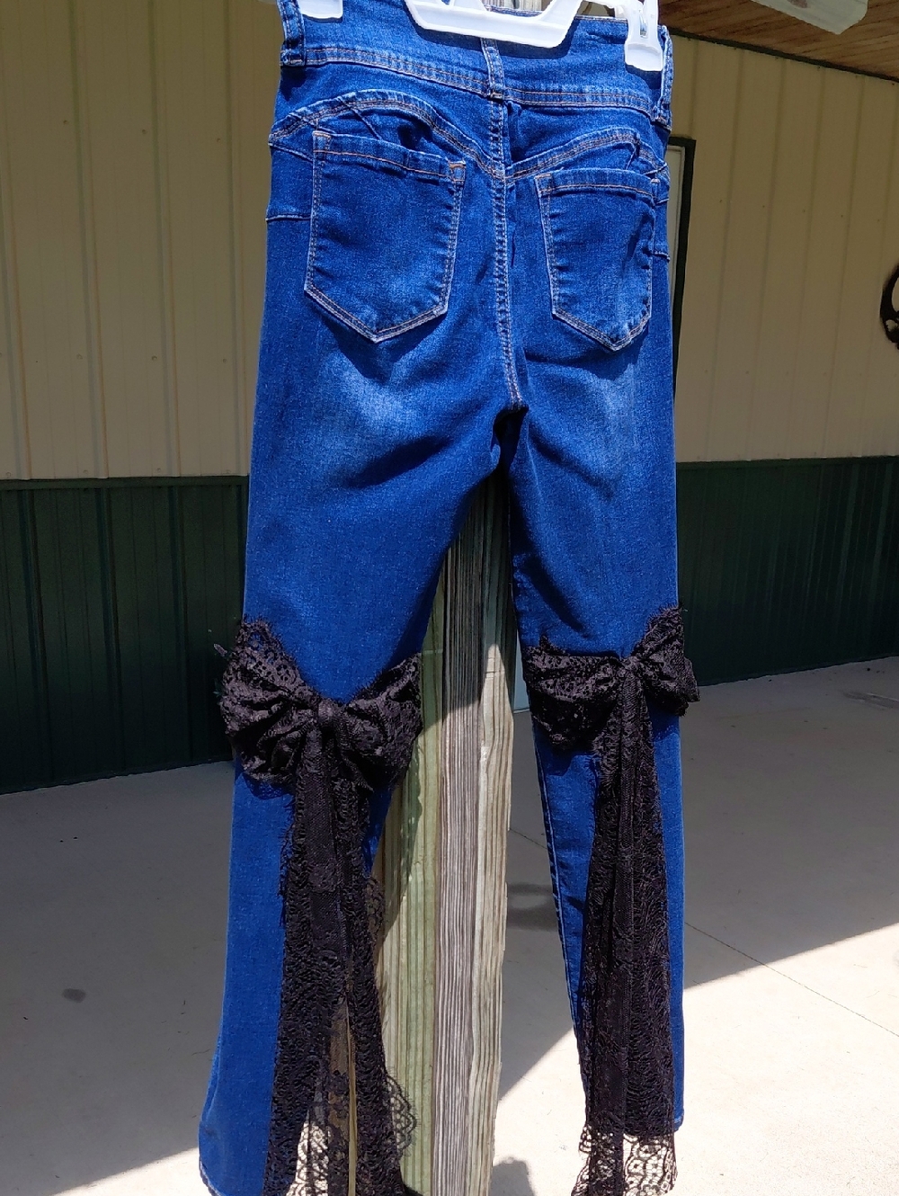 S-E-X-Y Black Calf BOWS AND DENIM